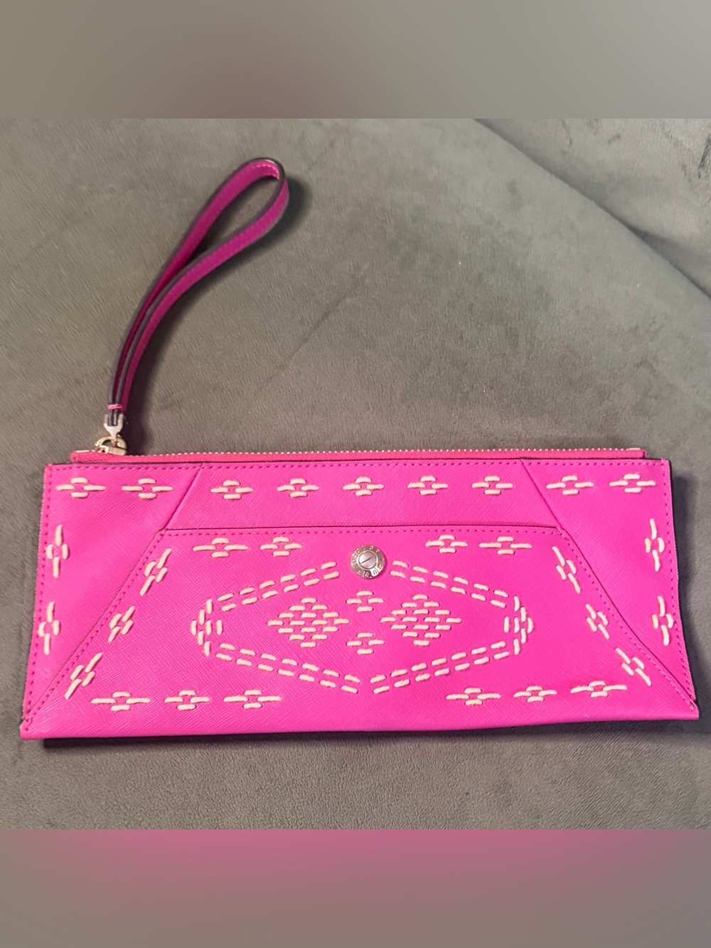 Pink Wristlet Clutch Wallet - Stylish Womens Accessory